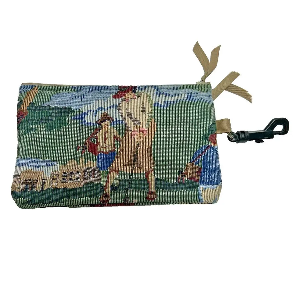 VTG Tapestry Golfer Tapestry Pouch Makeup Case Designs By Sandra USA Handcrafted